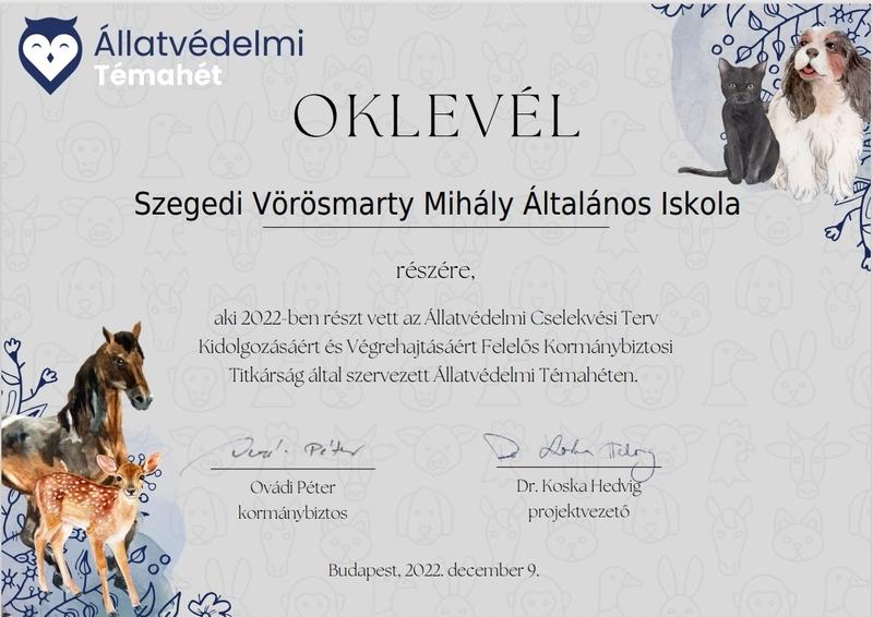 Állatvédelmi témahét